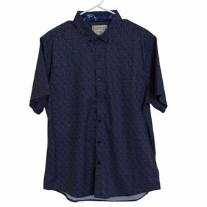 Heritage Report Collection Men's Patterned Navy Shirt Size X